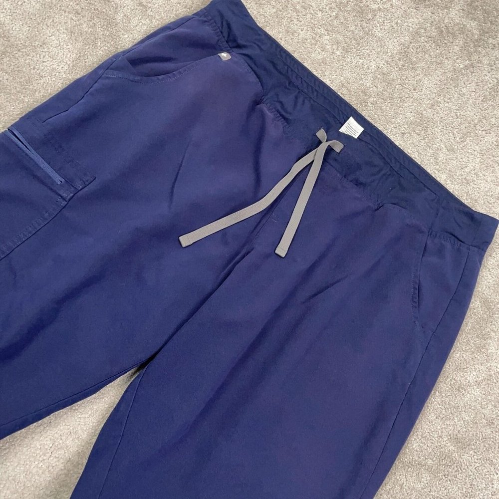 FIGS Zamora Jogger Scrub Pant Women's Size 2XL XXL Navy Blue Pockets Comfort - Picture 1 of 14